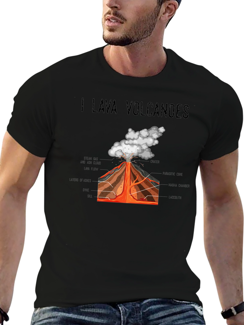 I Lava Volcanoes Graphic Tee - Unique Science Shirt