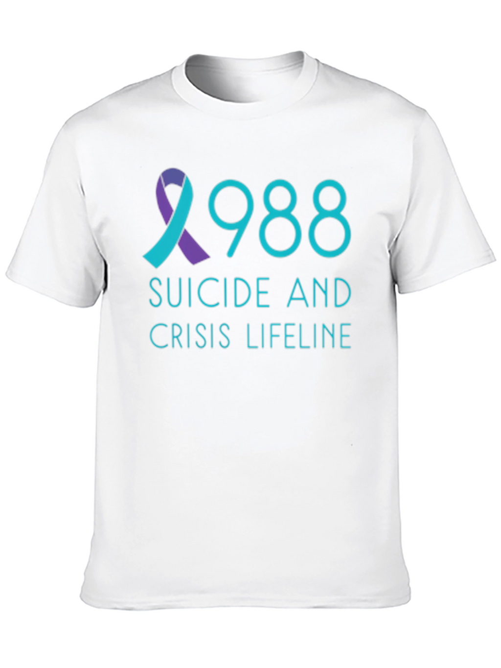 988 Suicide Crisis Lifeline Black T-Shirt