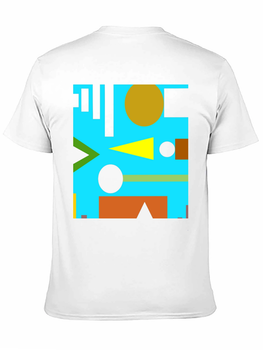 Geometric Abstract Design Black T-Shirt