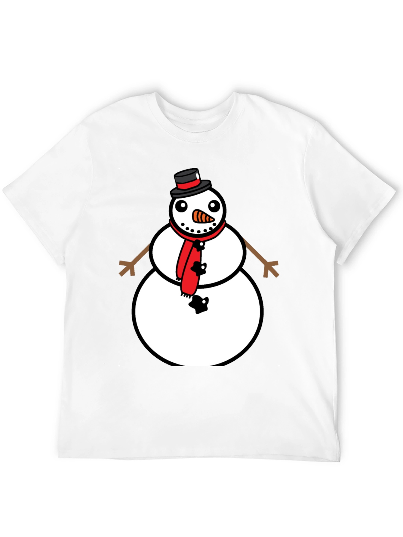 Snowman Graphic Tee - Festive Holiday Style