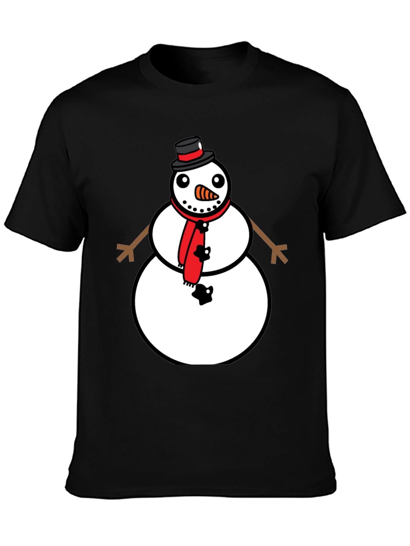 Snowman Graphic Tee - Festive Holiday Style