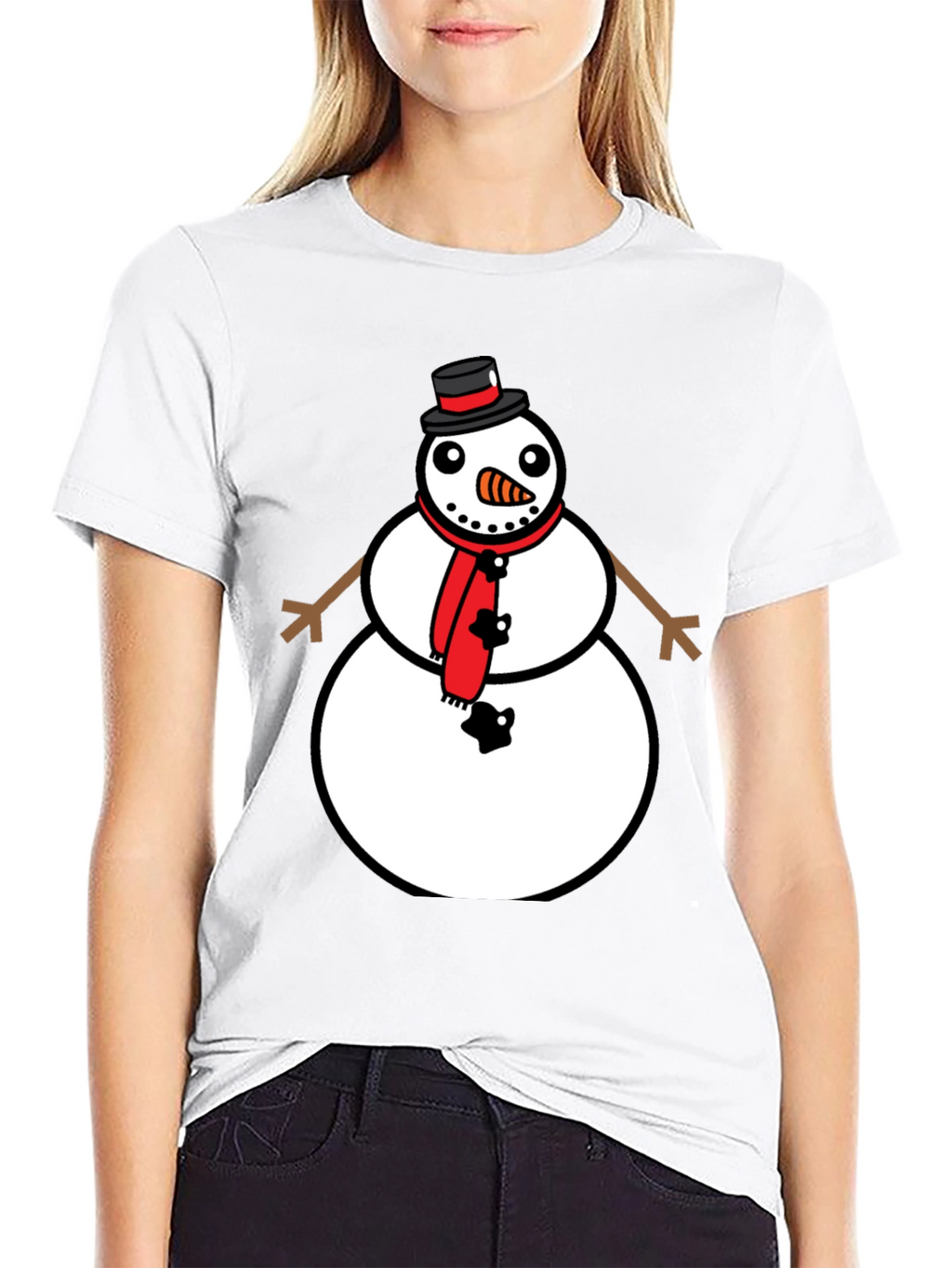 Snowman Graphic Tee - Festive Holiday Style