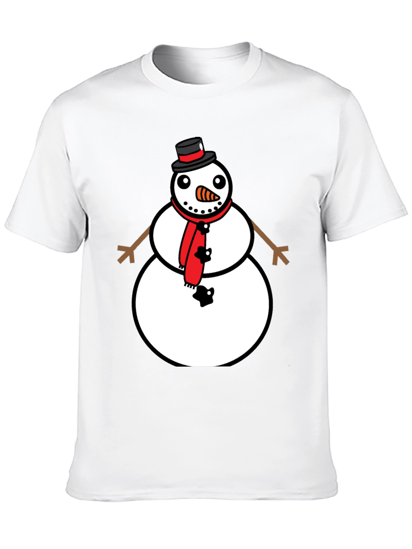 Snowman Graphic Tee - Festive Holiday Style
