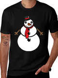 Snowman Graphic Tee - Festive Holiday Style