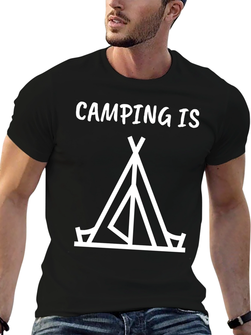 Camping Is Tent Graphic T-Shirt