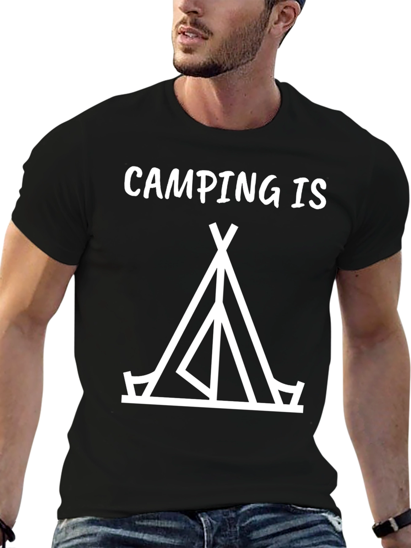 Camping Is Tent Graphic T-Shirt