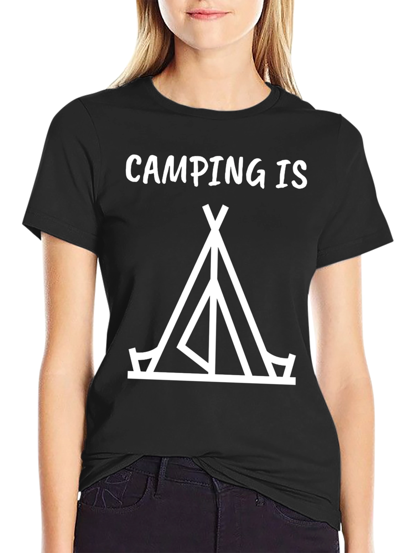 Camping Is Tent Graphic T-Shirt