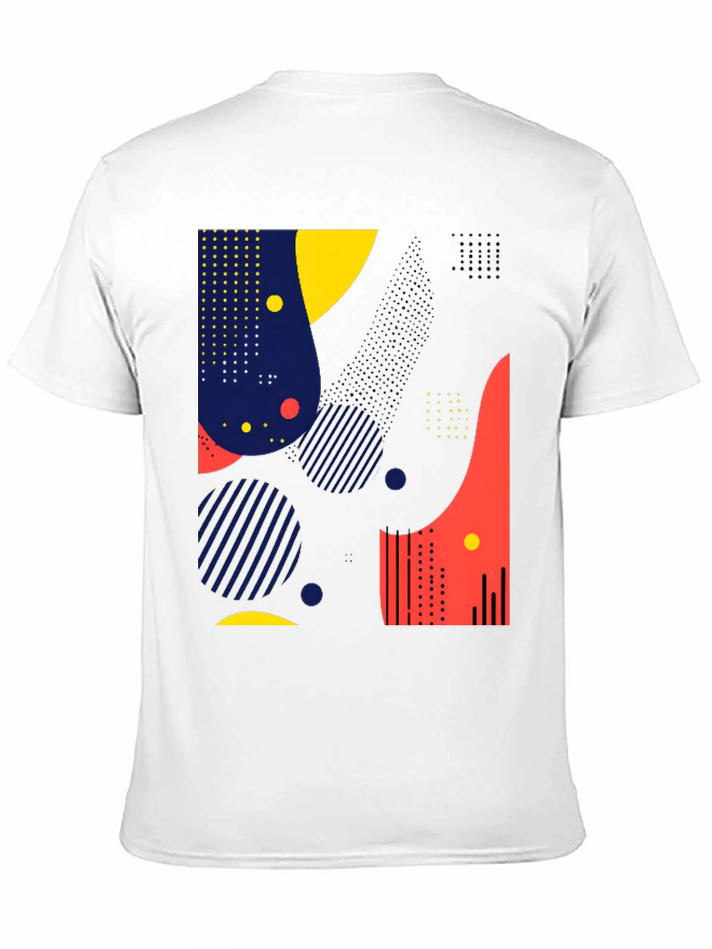 Abstract Geometric Design Black T-Shirt