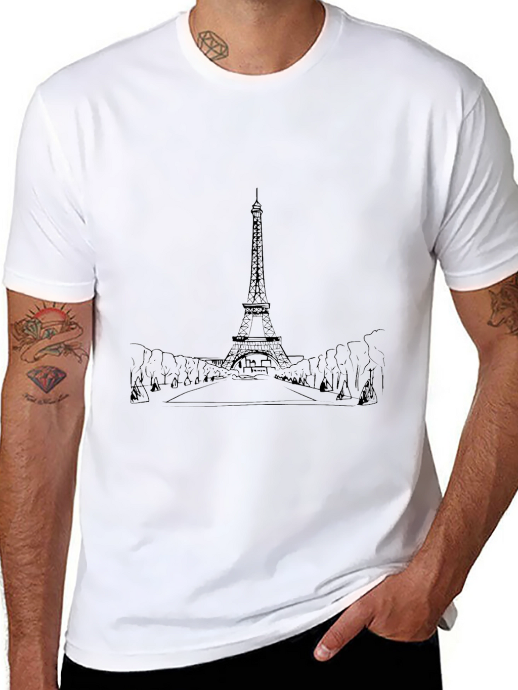 Eiffel Tower Graphic Tee - Classic Paris Style