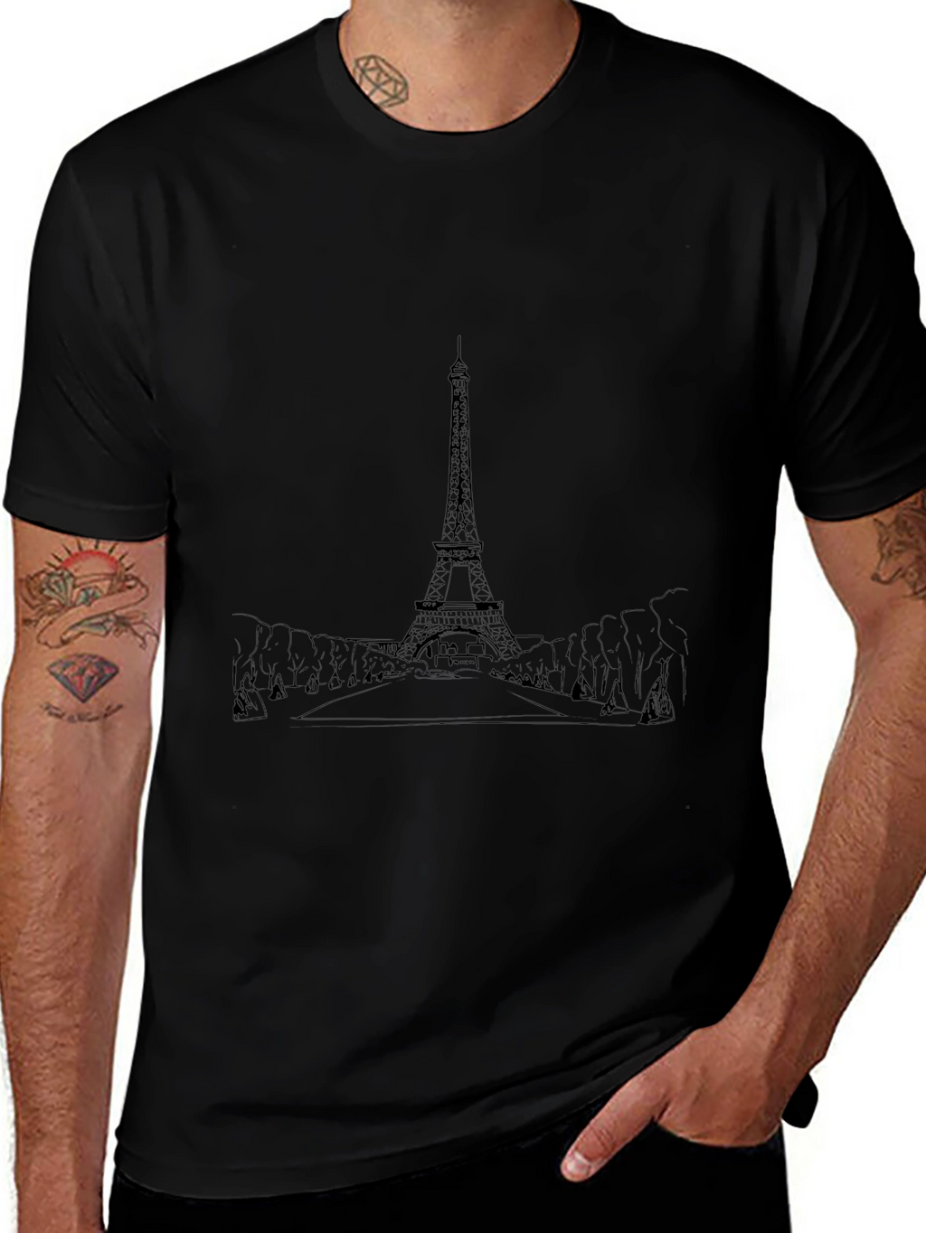 Eiffel Tower Graphic Tee - Classic Paris Style