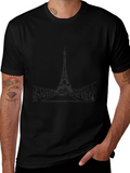 Eiffel Tower Graphic Tee - Classic Paris Style