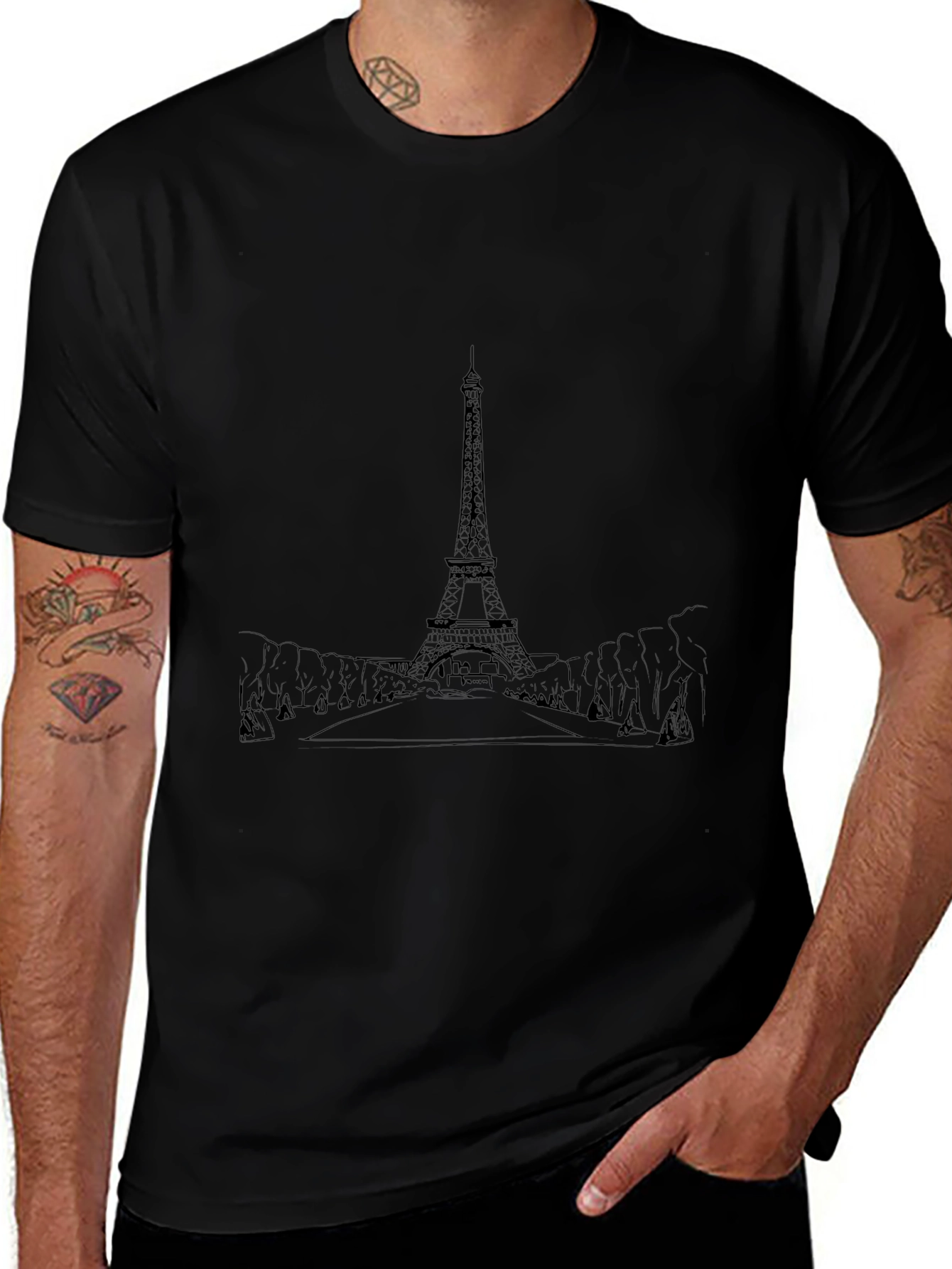 Eiffel Tower Graphic Tee - Classic Paris Style