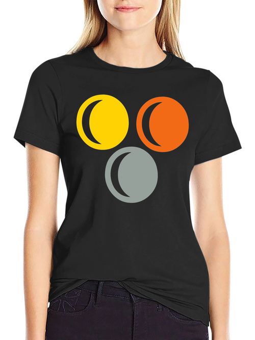 Abstract Circle Moon Phase T-Shirt