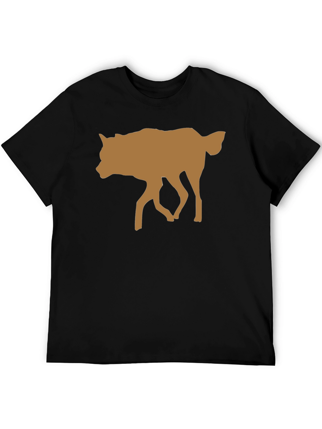 Wolf Silhouette Graphic Black T-Shirt
