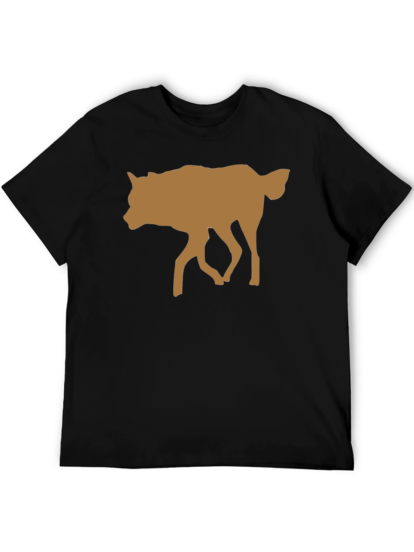Wolf Silhouette Graphic Black T-Shirt