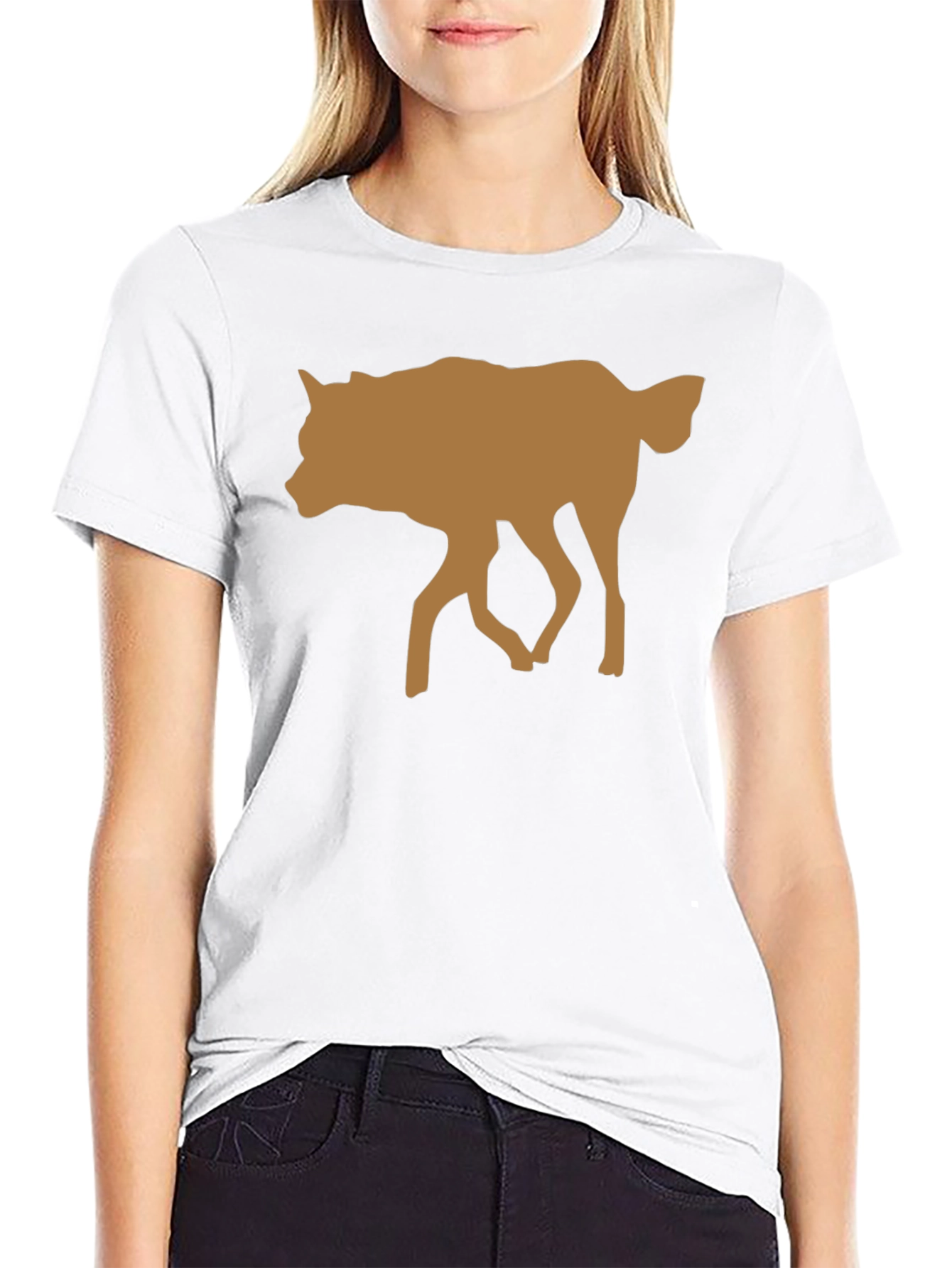 Wolf Silhouette Graphic Black T-Shirt