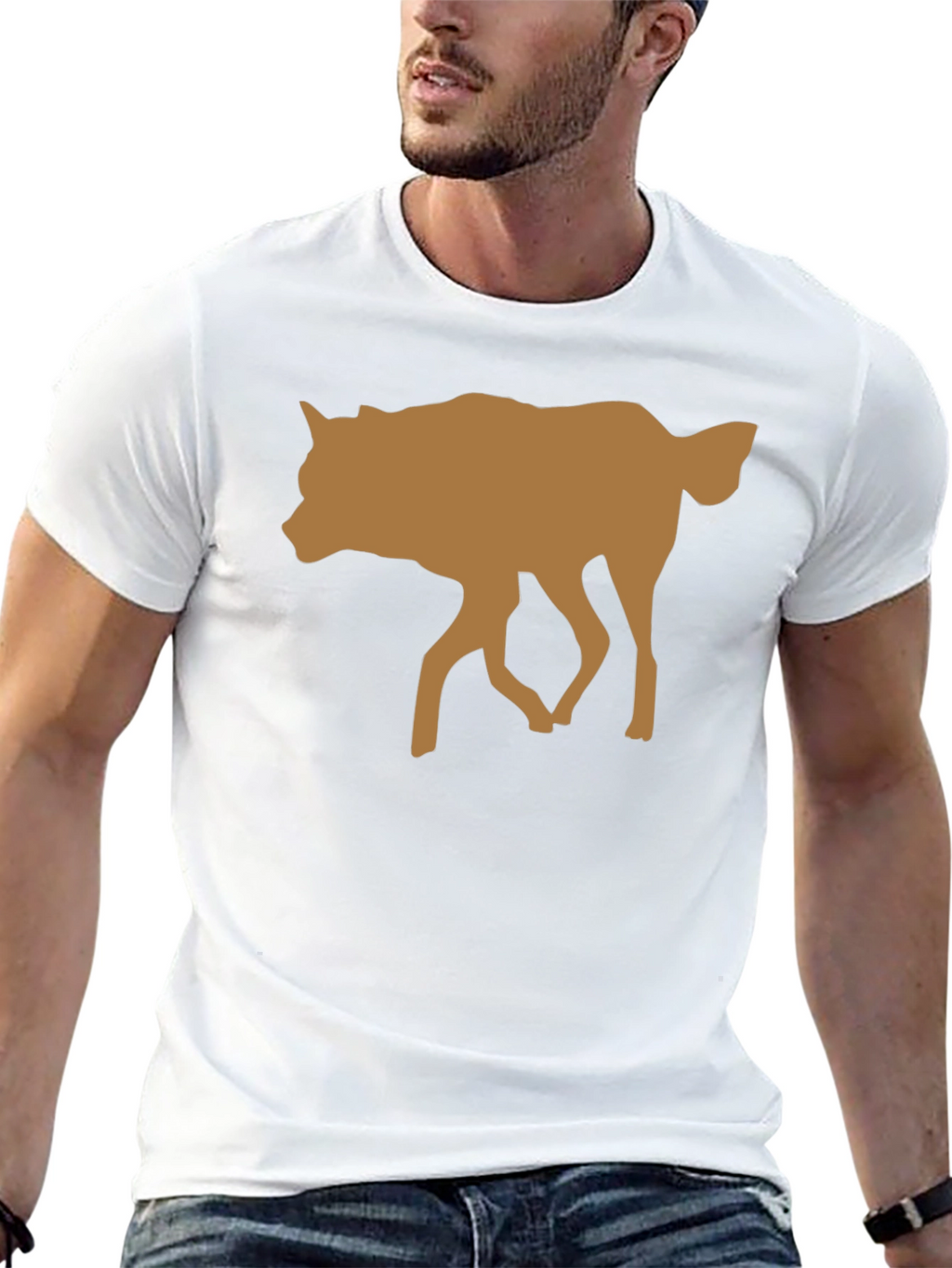 Wolf Silhouette Graphic Black T-Shirt