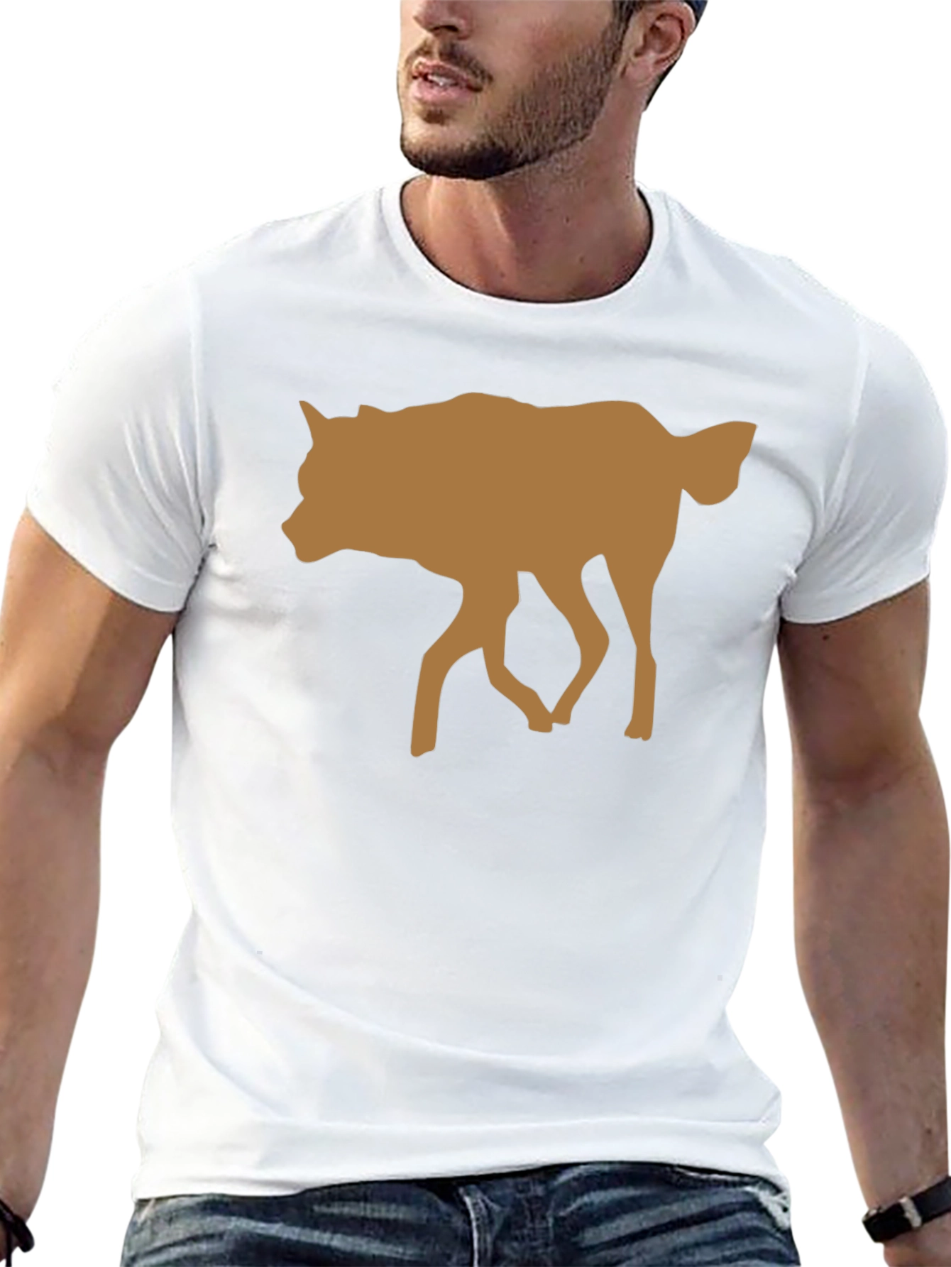 Wolf Silhouette Graphic Black T-Shirt