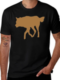 Wolf Silhouette Graphic Black T-Shirt