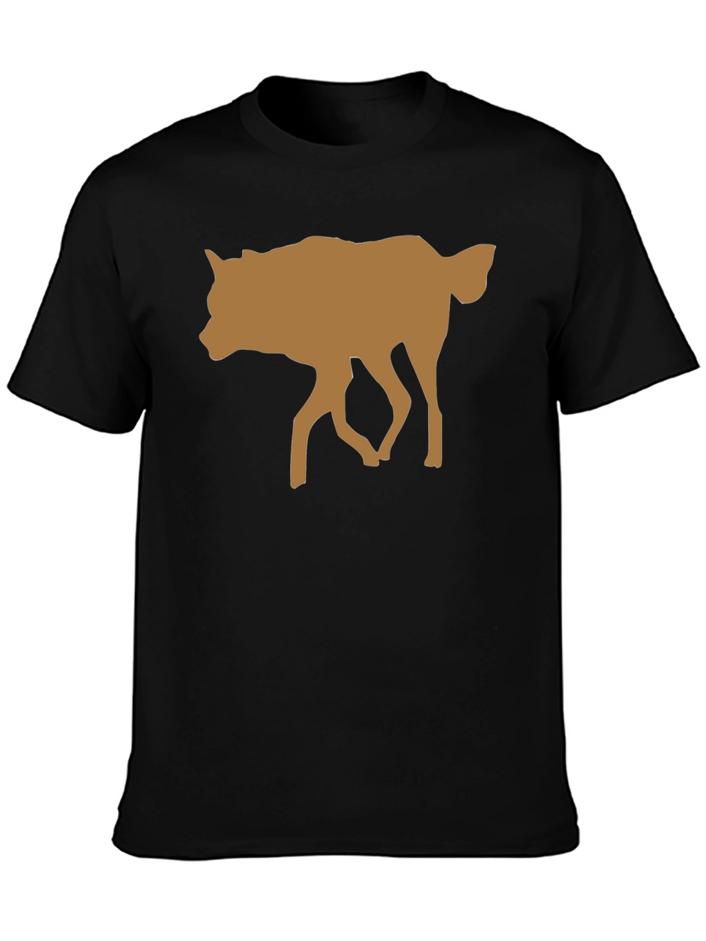 Wolf Silhouette Graphic Black T-Shirt