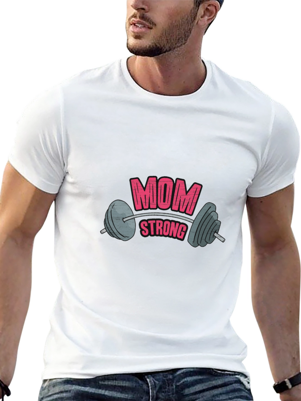 Mom Strong Graphic T-Shirt - Fitness Tee