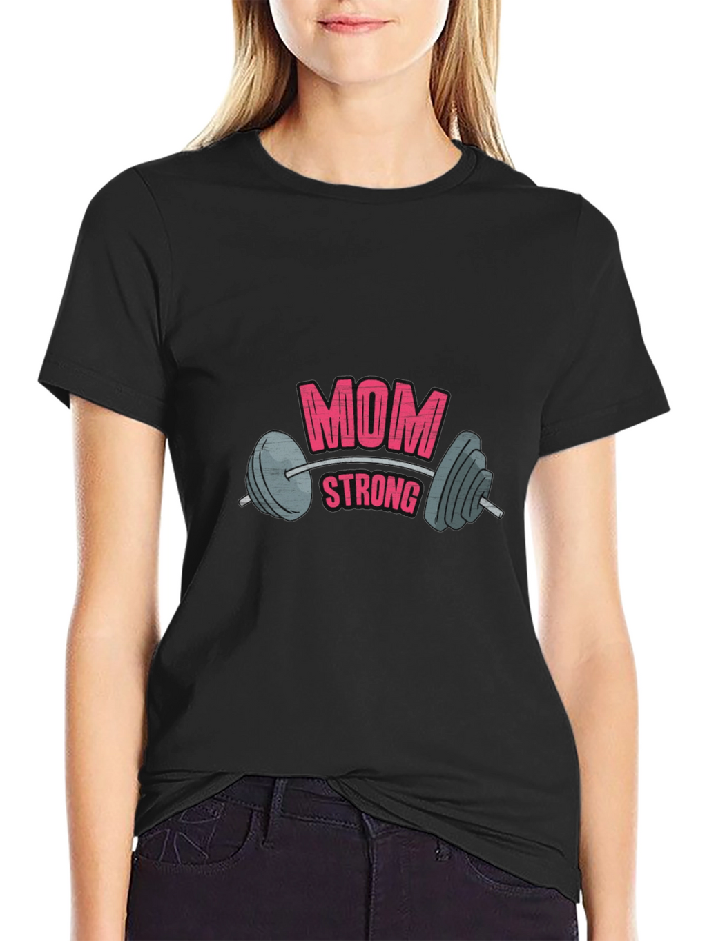 Mom Strong Graphic T-Shirt - Fitness Tee