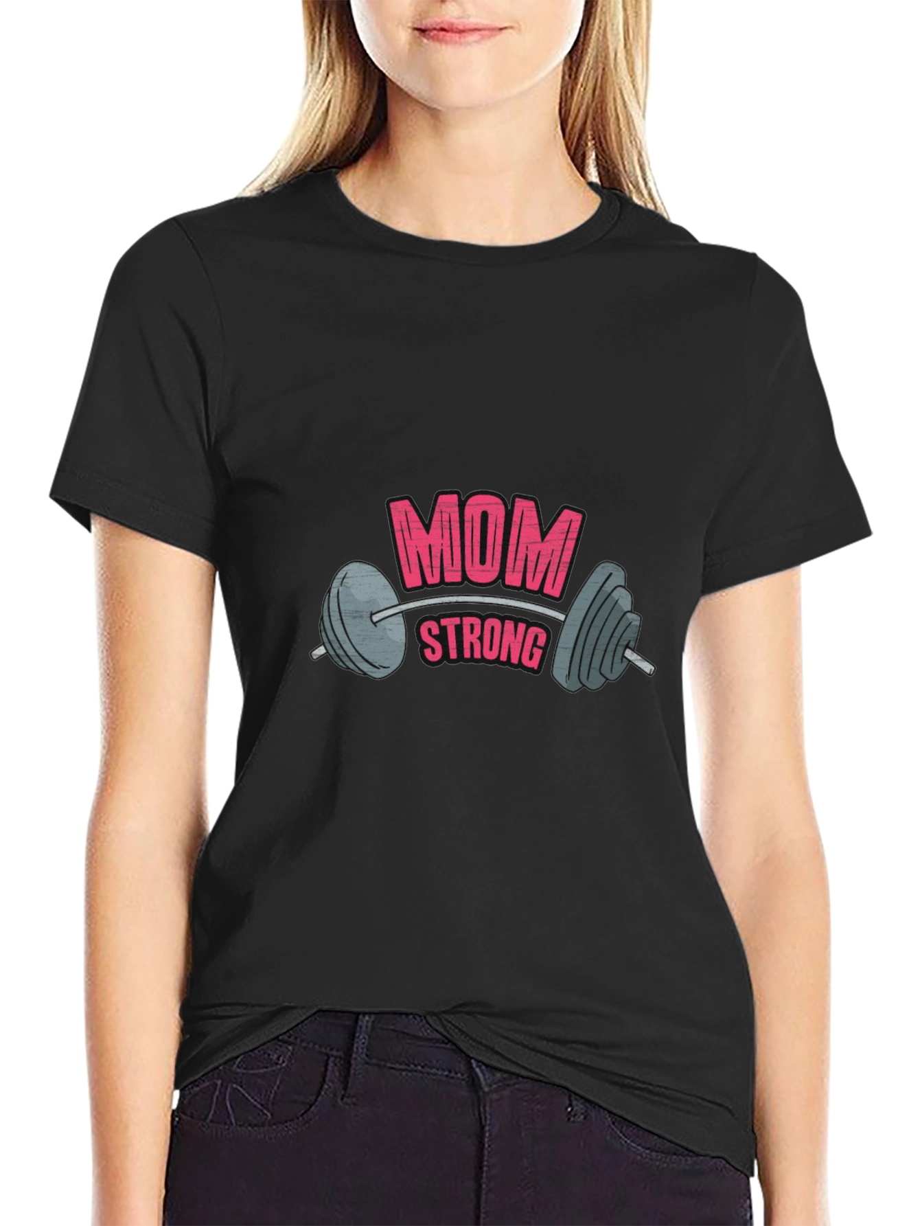 Mom Strong Graphic T-Shirt - Fitness Tee
