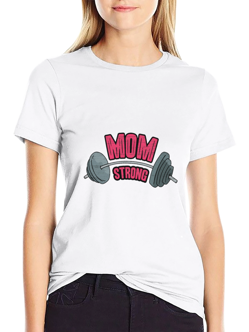 Mom Strong Graphic T-Shirt - Fitness Tee