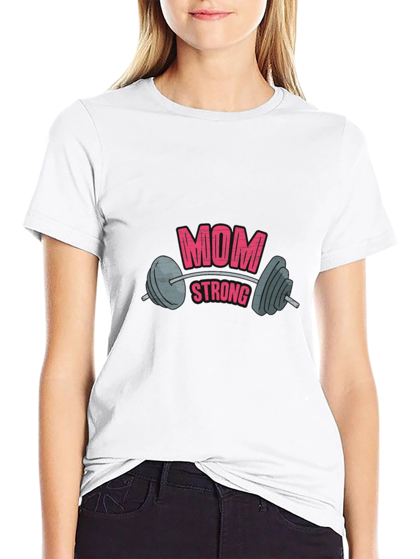 Mom Strong Graphic T-Shirt - Fitness Tee