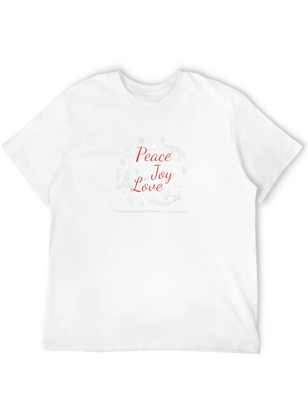 Peace Joy Love Graphic T-Shirt - Black