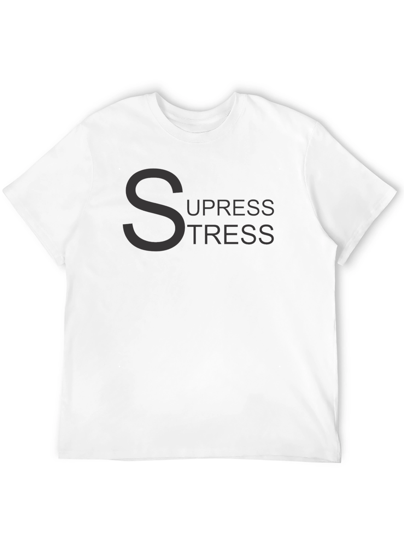 Suppress Stress Black Graphic Tee