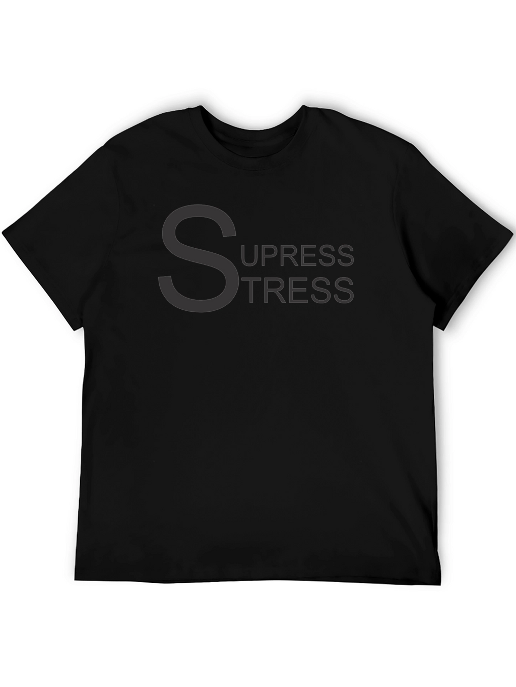 Suppress Stress Black Graphic Tee