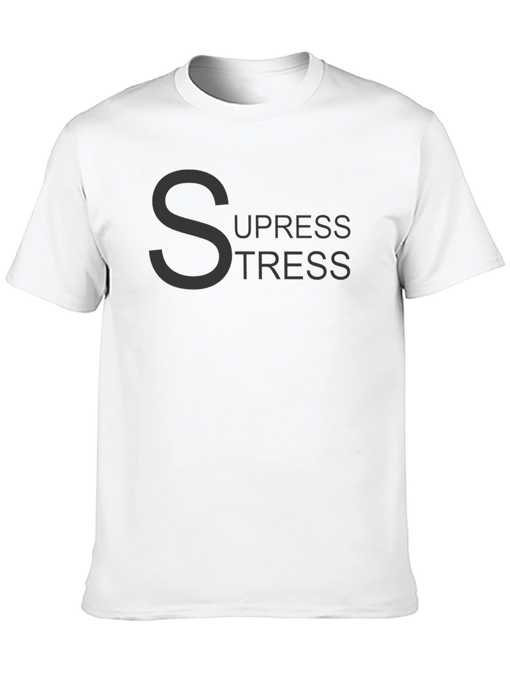 Suppress Stress Black Graphic Tee