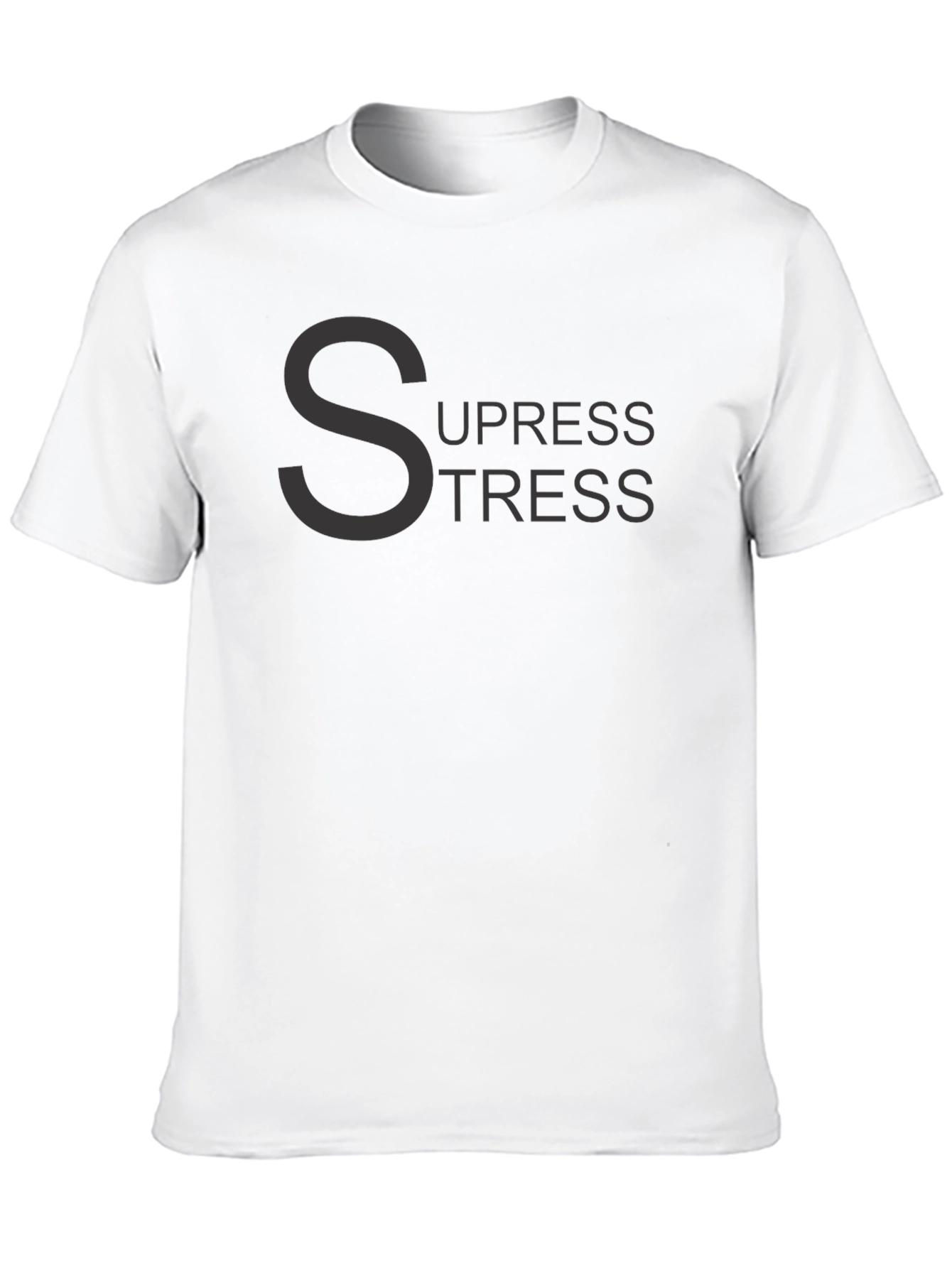 Suppress Stress Black Graphic Tee