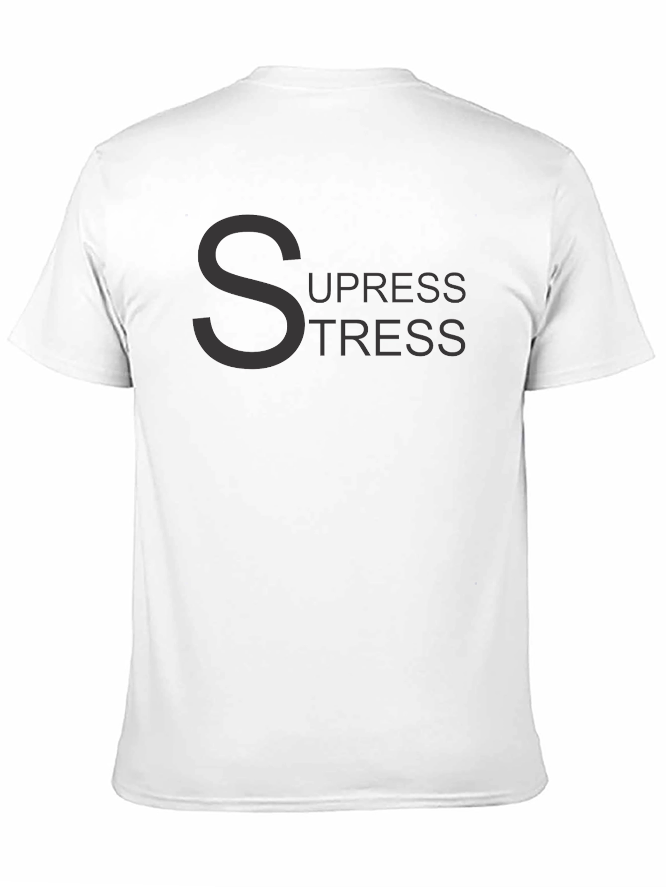 Suppress Stress Black Graphic Tee