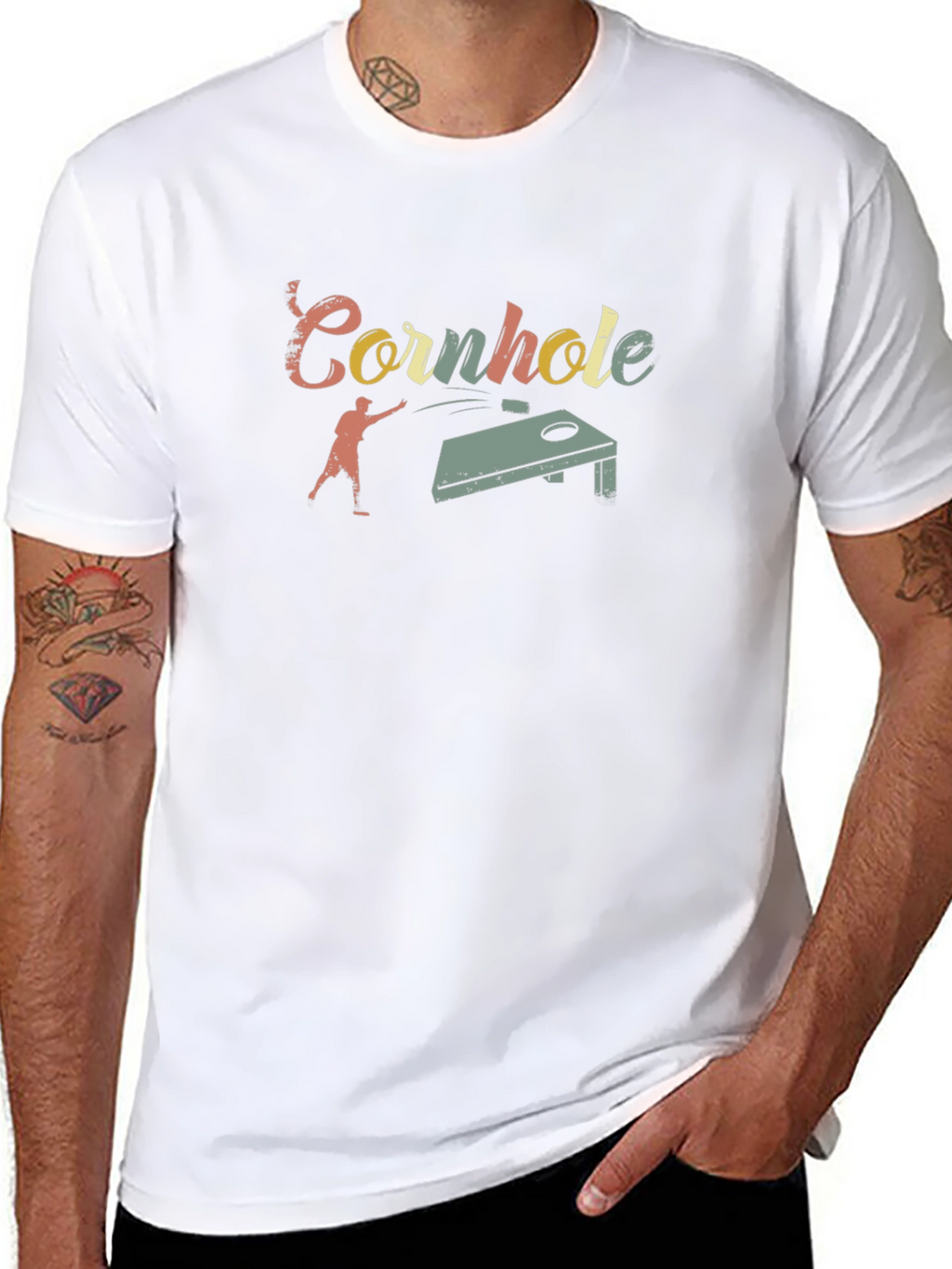 Retro Cornhole T-Shirt - Throwing Fun!