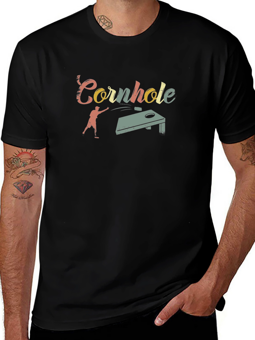 Retro Cornhole T-Shirt - Throwing Fun!