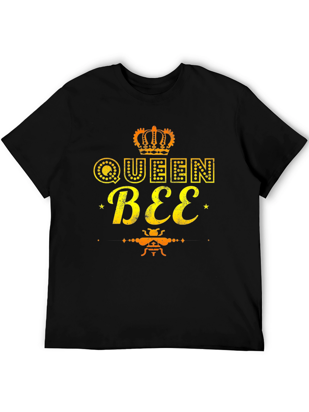 Queen Bee Graphic Tee - Black Cotton T-Shirt
