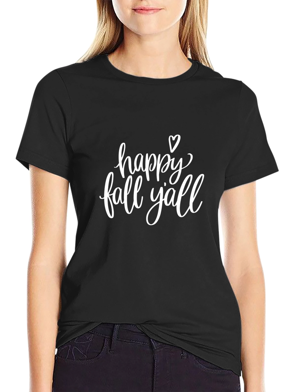 Happy Fall Yall Graphic Tee - Unisex Black T-Shirt