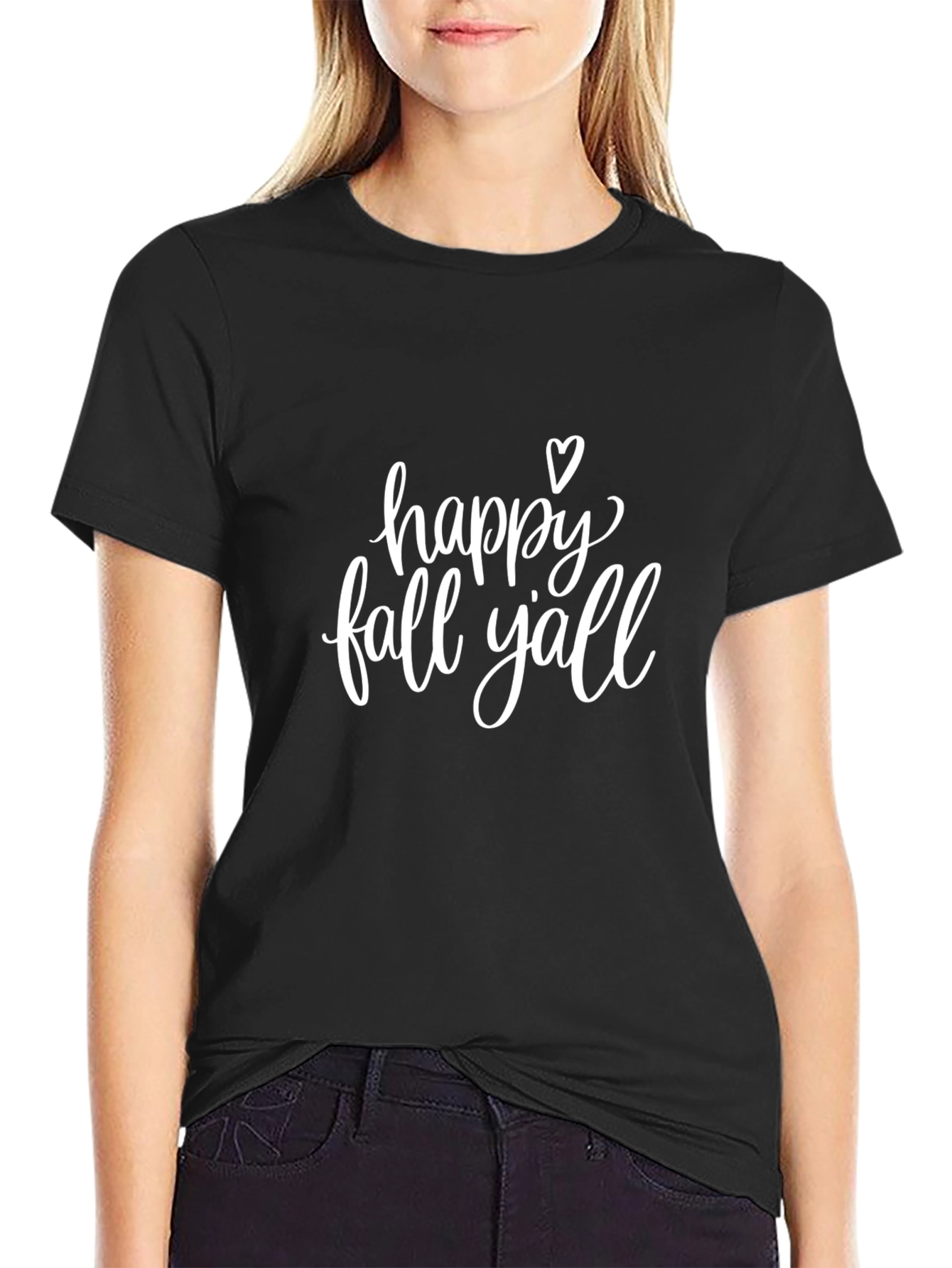 Happy Fall Yall Graphic Tee - Unisex Black T-Shirt
