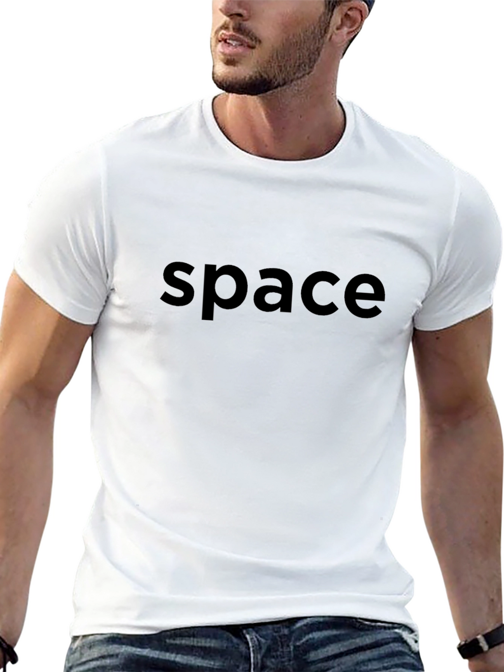 Space Graphic Tee - Mens Black Cotton T-Shirt