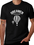 Dreamer Balloon Graphic Black T-Shirt