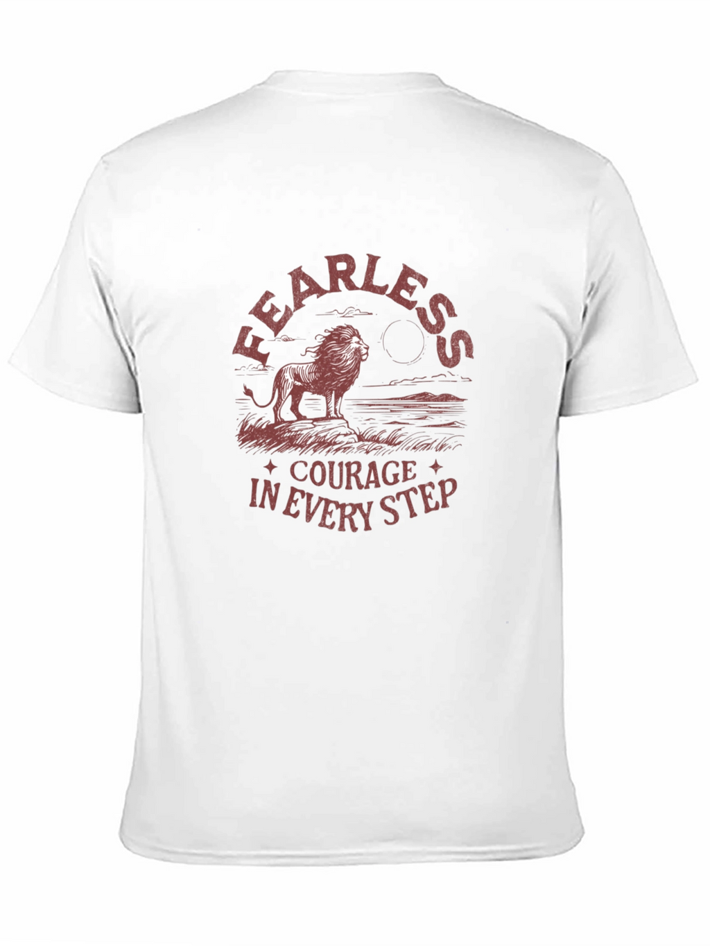Fearless Courage Lion Graphic Black T-Shirt