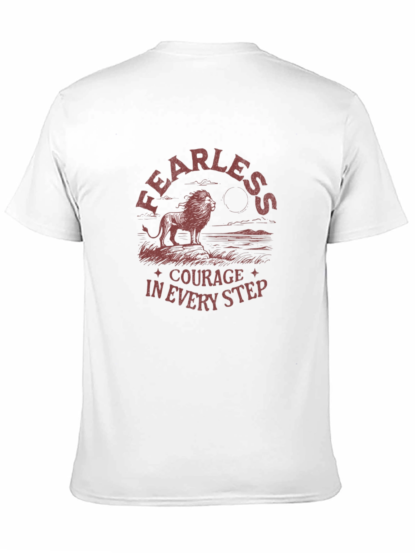 Fearless Courage Lion Graphic Black T-Shirt