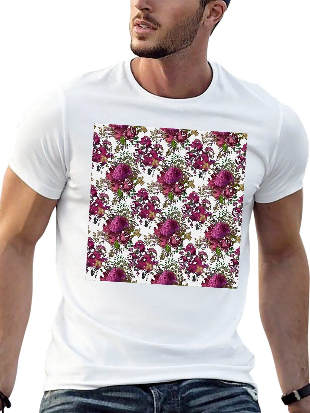 Floral Pattern T-Shirt - Stylish Comfort