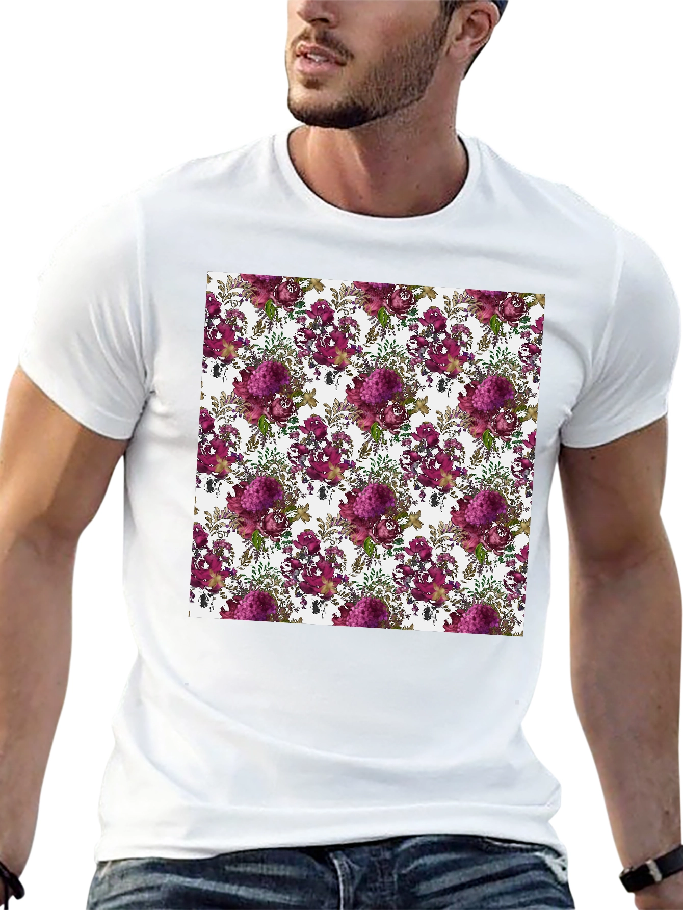 Floral Pattern T-Shirt - Stylish Comfort