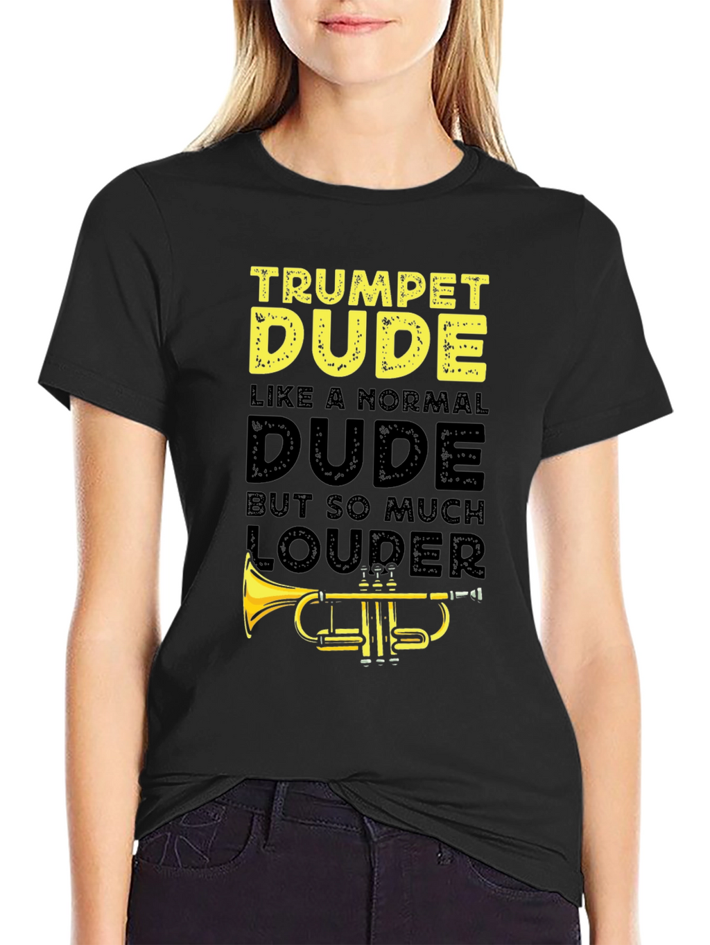 Trumpet Dude Graphic T-Shirt - Musician Humor Tee