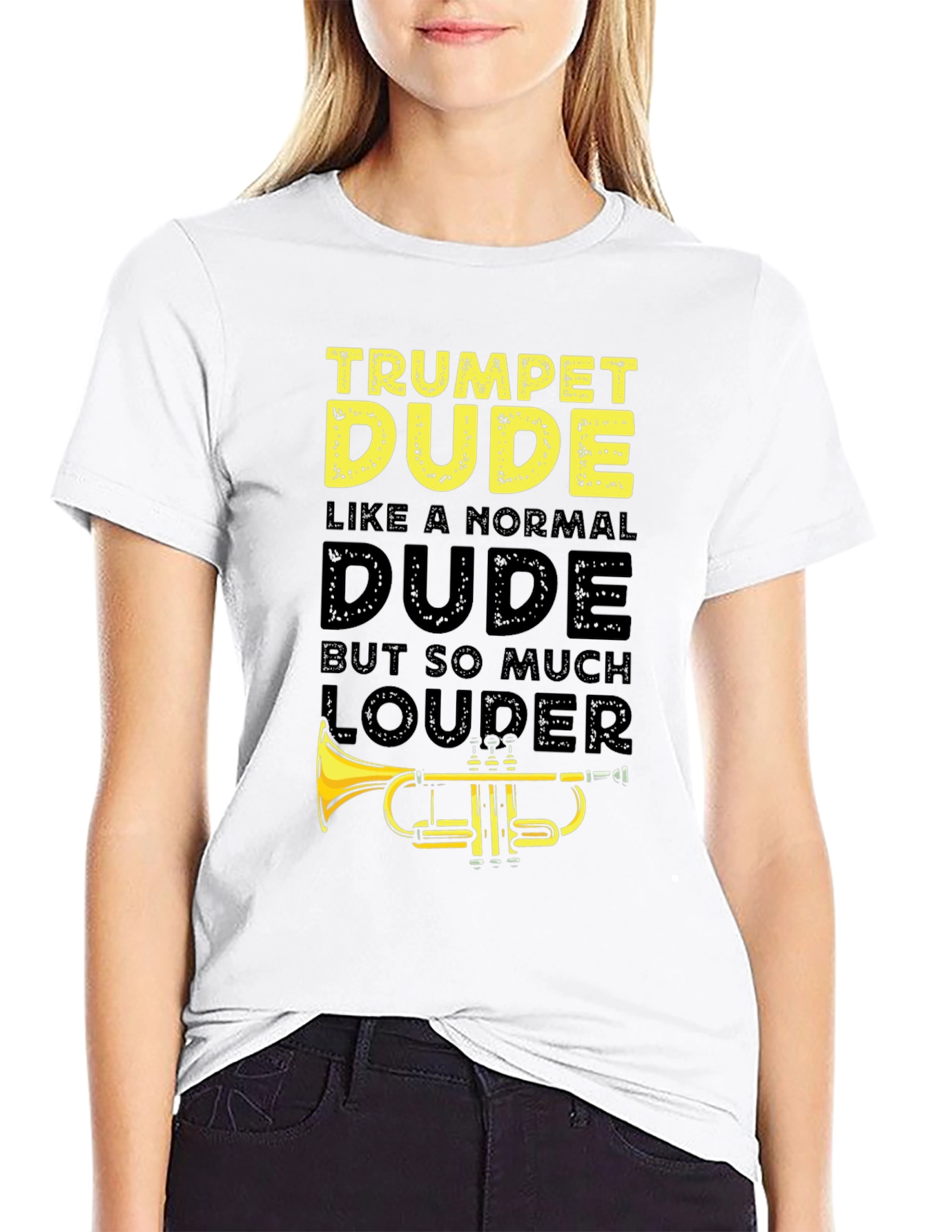 Trumpet Dude Graphic T-Shirt - Musician Humor Tee