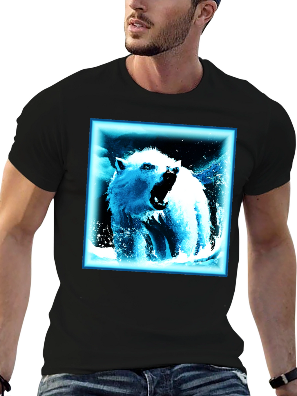 Cool Bear Graphic T-Shirt - Black Cotton Tee