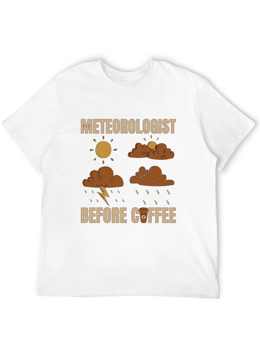 Meteorologist Before Coffee Graphic T-Shirt